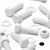 20x White, Hex Head, (PP), M12 x 40mm, Plastic Bolts,Nuts & Washers, -Screws