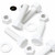 20x White, Hex Head, (PP), M12 x 40mm, Plastic Bolts,Nuts & Washers, -Screws