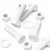 20x White, Hex Head, (PP), M12 x 40mm, Plastic Bolts,Nuts & Washers, -Screws