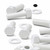 20x White, Hex Head, (PP), M12 x 40mm, Plastic Bolts,Nuts & Washers, -Screws