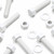10x White PP Hex Head M12x50mm Plastic Bolts, Nuts & Washers