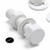 5x White PP Hex Head M16x65mm Plastic Bolts, Nuts & Washers