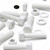 5x White PP Hex Head Plastic Screws & Bolts M16 x 65mm, Nuts & Washers