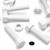 5x White PP Hex Head M16 x 65 mm Plastic Bolts, Nuts & Washers