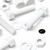 5x White PP Hex Head Plastic Screws & Bolts M16 x 65mm, Nuts & Washers