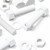 5x White PP Hex Head M16 x 65 mm Plastic Bolts, Nuts & Washers