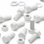 20x White PP Hex Head Plastic Screws & Bolts M12 x 30mm, Nuts & Washers