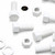 20x White, Hex Head, (PP), M12 x 30mm, Plastic Bolts,Nuts & Washers, -Screws