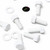 20x White PP Hex Head Plastic Screws & Bolts M12 x 30mm, Nuts & Washers