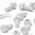 20x White PP Hex Head M12 x 30 mm Plastic Bolts, Nuts & Washers
