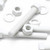 10x White PP Hex Head Plastic Screws & Bolts M10 x 70mm, Nuts & Washers