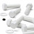 20x White, Hex Head, (PP), M10 x 40mm, Plastic Bolts,Nuts & Washers, -Screws