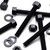 5x Black PP Hex Head Plastic Screws & Bolts M20 x 150mm, Nuts & Washers