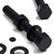 5x Black PP Hex Head Plastic Screws & Bolts M20 x 150mm, Nuts & Washers
