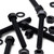 5x Black PP Hex Head Plastic Bolts, Nuts & Washers - M20 x 150 mm
