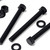 10x Black, Hex Head, (PP), M10 x 100mm, Plastic Bolts,Nuts & Washers, -Screws