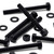 10x Black PP Hex Head Plastic Bolts, Nuts & Washers - M10x100mm