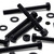 10x Black, Hex Head, (PP), M10 x 100mm, Plastic Bolts,Nuts & Washers, -Screws