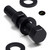 10x Black PP Hex Head Plastic Bolts, Nuts & Washers - M12 x 70 mm