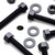 10x Black PP Hex Head Plastic Bolts, Nuts & Washers - M12x70mm