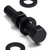 10x Black PP Hex Head Plastic Bolts, Nuts & Washers - M12x70mm