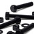 10x Black PP Hex Head Plastic Bolts, Nuts & Washers - M12x70mm