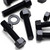 5x Black PP Hex Head Plastic Screws & Bolts M16 x 65mm, Nuts & Washers