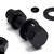 5x Black PP Hex Head Plastic Screws & Bolts M16 x 65mm, Nuts & Washers