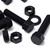 5x Black PP Hex Head Plastic Screws & Bolts M16 x 65mm, Nuts & Washers