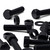 5x Black PP Hex Head Plastic Screws & Bolts M16 x 65mm, Nuts & Washers