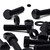5x Black PP Hex Head Plastic Screws & Bolts M16 x 65mm, Nuts & Washers