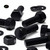 5x Black PP Hex Head Plastic Bolts, Nuts & Washers - M20x60mm