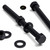 5x Black PP Hex Head Plastic Screws & Bolts M12 x 150mm, Nuts & Washers
