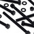5x Black PP Hex Head Plastic Screws & Bolts M12 x 150mm, Nuts & Washers