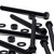 5x Black PP Hex Head Plastic Screws & Bolts M12 x 150mm, Nuts & Washers