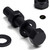 10x Black PP Hex Head Plastic Bolts, Nuts & Washers - M10x60mm