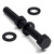 5x Black PP Hex Head Plastic Screws & Bolts M16 x 150mm, Nuts & Washers