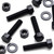 10x Black Nylon PA66 Hex Head Plastic Bolts, Nuts & Washers - M12x50mm