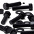 10x Black Nylon Hex Head Plastic Screws & Bolts M12 x 50mm, Nuts & Washers