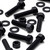 10x Black Nylon PA66 Hex Head Plastic Bolts, Nuts & Washers - M12x50mm