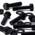 10x Black Nylon Hex Head Plastic Screws & Bolts M12 x 50mm, Nuts & Washers