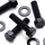 20x Black, Hex Head, Nylon, M10 x 40mm, Plastic Bolts,Nuts & Washers, -Screws