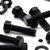 20x Black Nylon Hex Head Plastic Screws & Bolts M10 x 40mm, Nuts & Washers