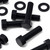 20x Black Nylon Hex Head Plastic Screws & Bolts M10 x 40mm, Nuts & Washers