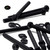 10x Black Nylon Hex Head Plastic Screws & Bolts M8 x 100mm, Nuts & Washers