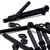 10x Black Nylon Hex Head Plastic Screws & Bolts M8 x 100mm, Nuts & Washers