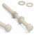 5x Natural Nylon Hex Head Screws & Bolts M12 x 150mm, Nuts & Washers