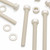 10x Natural, Hex Head, Nylon, M10 x 100mm, Plastic Bolts,Nuts & Washers, -Screws
