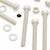 10x Natural Nylon Hex Head Screws & Bolts M10 x 100mm, Nuts & Washers