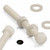 10x Natural, Hex Head, Nylon, M10 x 100 mm, Plastic Bolts,Nuts & Washers, -Screws